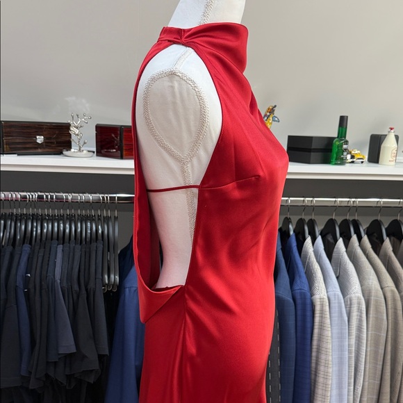 Zara Red Backless Dress - Picture 4 of 8